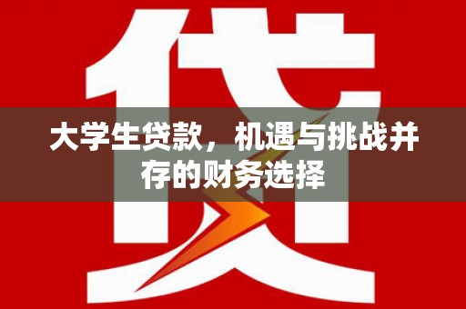 硚口大学生贷款，机遇与挑战并存的财务选择