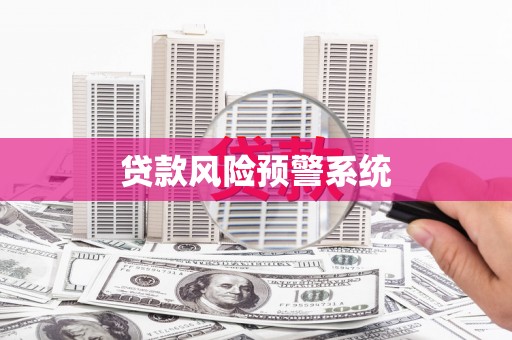硚口贷款风险预警系统