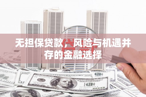 硚口无担保贷款，风险与机遇并存的金融选择