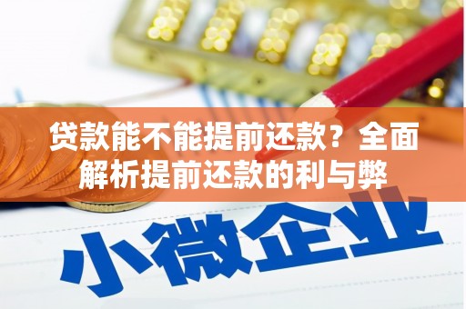 硚口贷款能不能提前还款？全面解析提前还款的利与弊