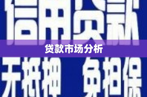 硚口贷款市场分析