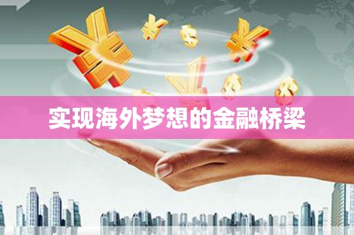 硚口实现海外梦想的金融桥梁