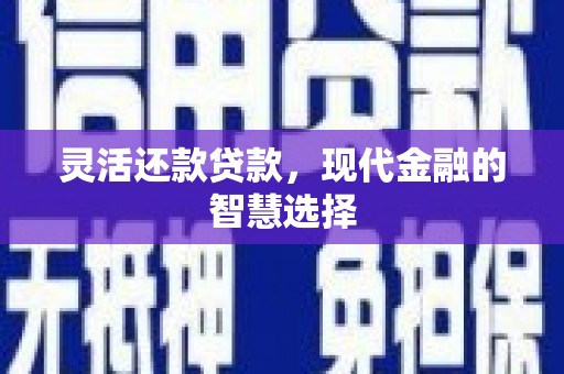 硚口灵活还款贷款，现代金融的智慧选择