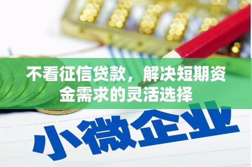 硚口不看征信贷款，解决短期资金需求的灵活选择