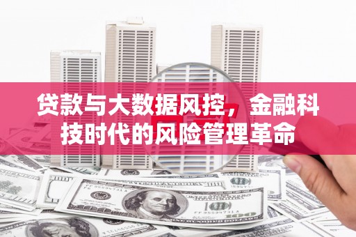 硚口贷款与大数据风控，金融科技时代的风险管理革命