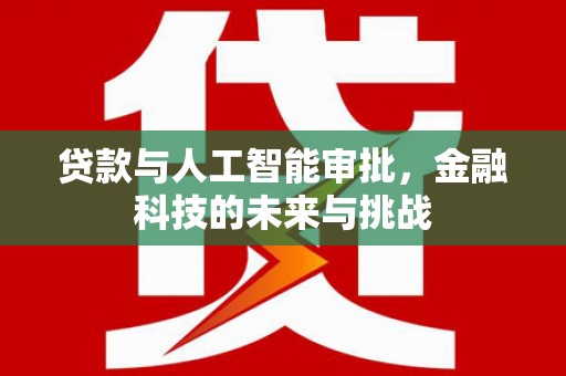 硚口贷款与人工智能审批，金融科技的未来与挑战