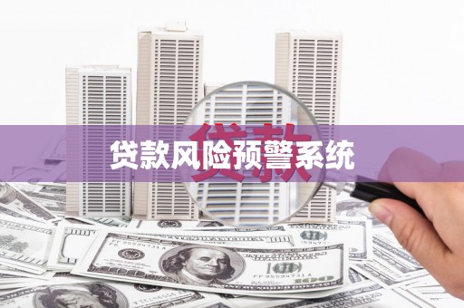 硚口贷款风险预警系统