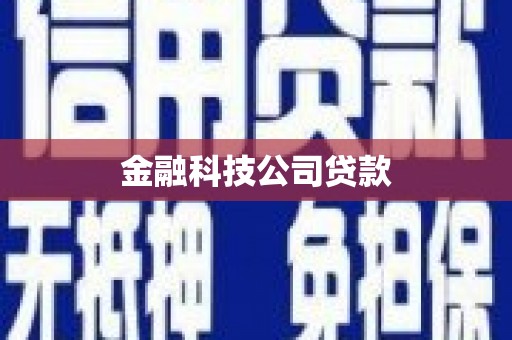 硚口金融科技公司贷款