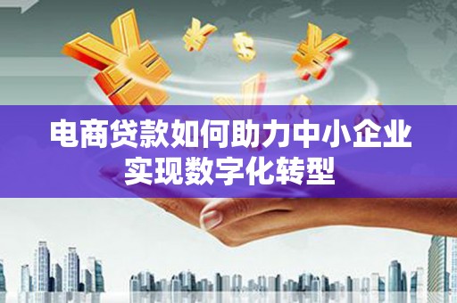 硚口电商贷款如何助力中小企业实现数字化转型