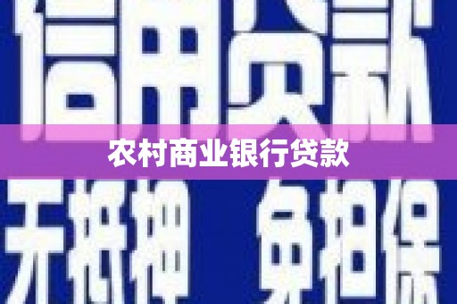 硚口农村商业银行贷款