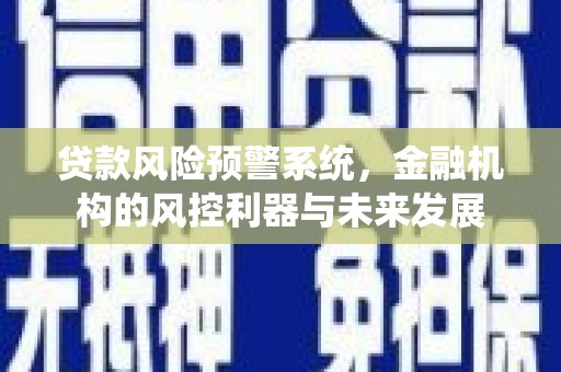 硚口贷款风险预警系统，金融机构的风控利器与未来发展