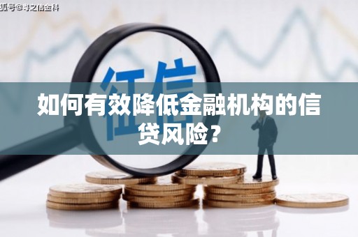 硚口如何有效降低金融机构的信贷风险？