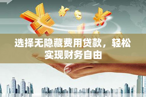 硚口选择无隐藏费用贷款，轻松实现财务自由
