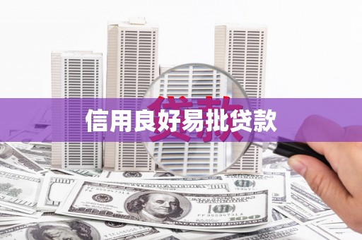 硚口信用良好易批贷款