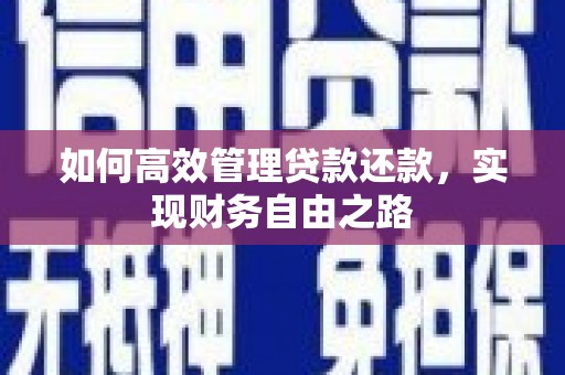 硚口如何高效管理贷款还款，实现财务自由之路