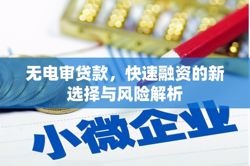硚口无电审贷款，快速融资的新选择与风险解析