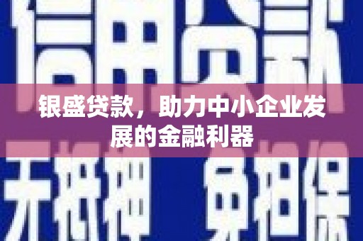 硚口银盛贷款，助力中小企业发展的金融利器