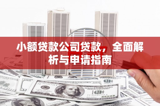 硚口小额贷款公司贷款，全面解析与申请指南