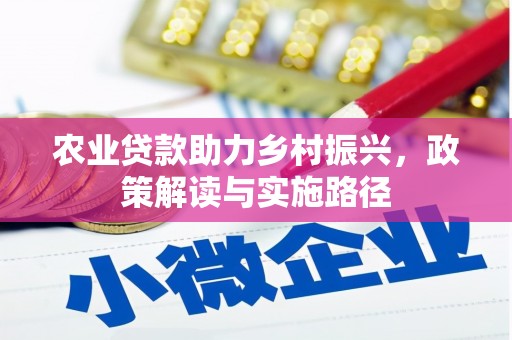 硚口农业贷款助力乡村振兴，政策解读与实施路径