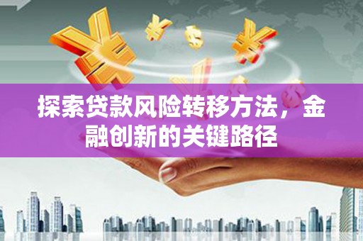 硚口探索贷款风险转移方法，金融创新的关键路径