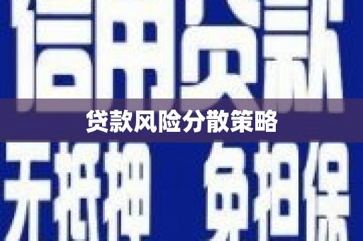 硚口贷款风险分散策略