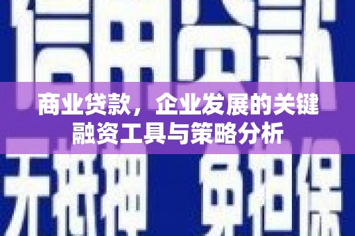 硚口商业贷款，企业发展的关键融资工具与策略分析