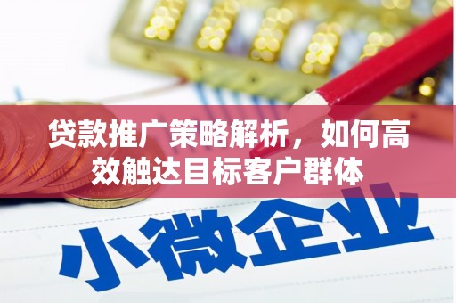 硚口贷款推广策略解析，如何高效触达目标客户群体