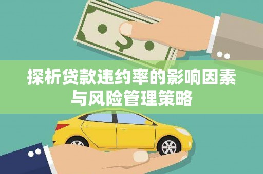 硚口探析贷款违约率的影响因素与风险管理策略