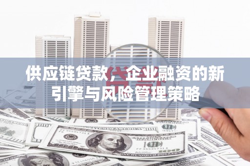 硚口供应链贷款，企业融资的新引擎与风险管理策略