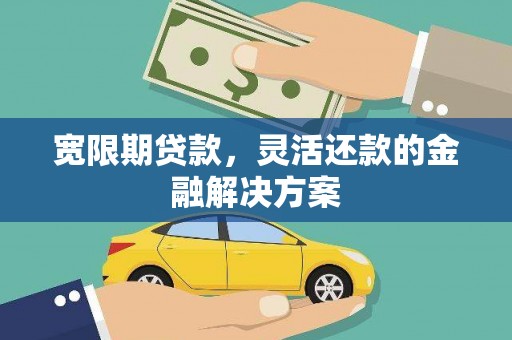 硚口宽限期贷款，灵活还款的金融解决方案