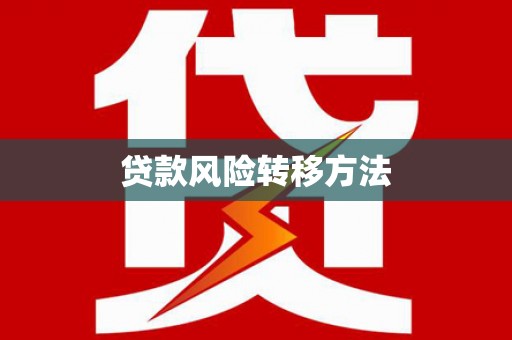 硚口贷款风险转移方法