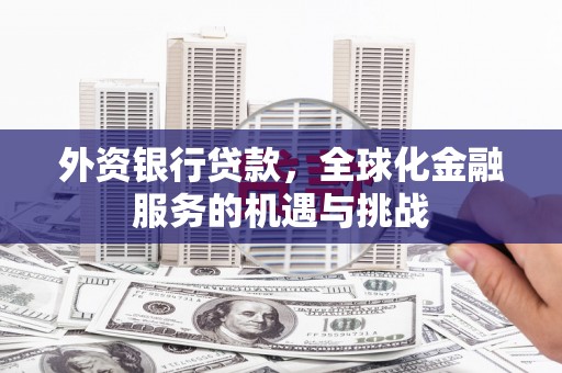 硚口外资银行贷款，全球化金融服务的机遇与挑战