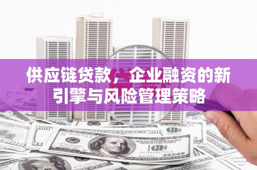 硚口供应链贷款，企业融资的新引擎与风险管理策略