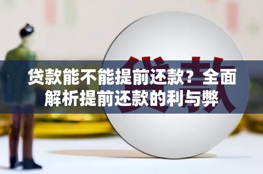 硚口贷款能不能提前还款？全面解析提前还款的利与弊