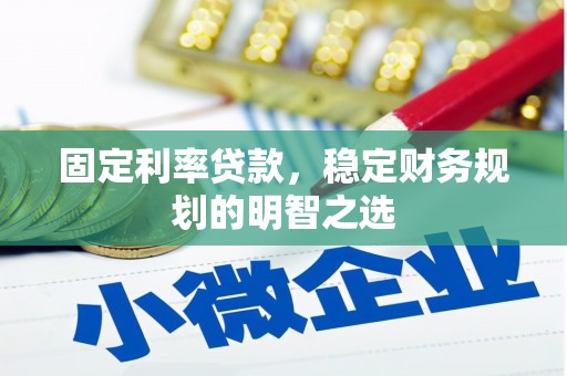 硚口固定利率贷款，稳定财务规划的明智之选