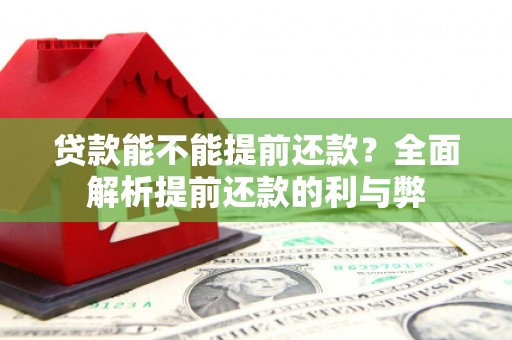硚口贷款能不能提前还款？全面解析提前还款的利与弊