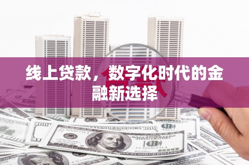 硚口线上贷款，数字化时代的金融新选择