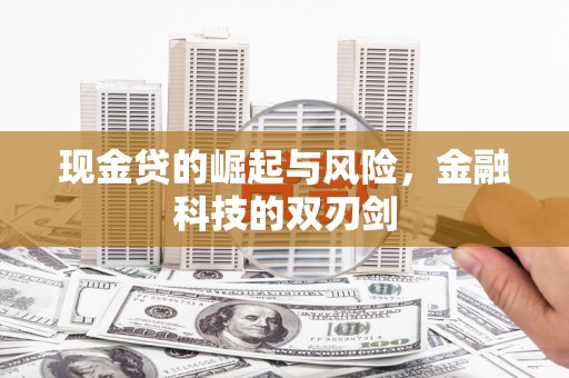 硚口现金贷的崛起与风险，金融科技的双刃剑