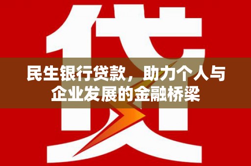 硚口民生银行贷款，助力个人与企业发展的金融桥梁