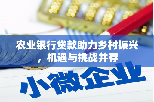硚口农业银行贷款助力乡村振兴，机遇与挑战并存