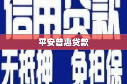 硚口平安普惠贷款