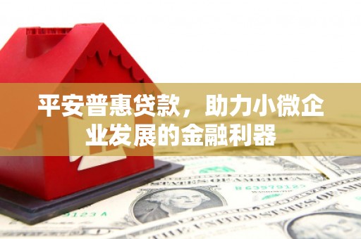 硚口平安普惠贷款，助力小微企业发展的金融利器