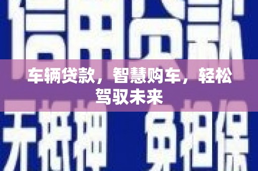 硚口车辆贷款，智慧购车，轻松驾驭未来