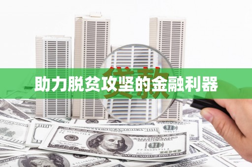 硚口助力脱贫攻坚的金融利器