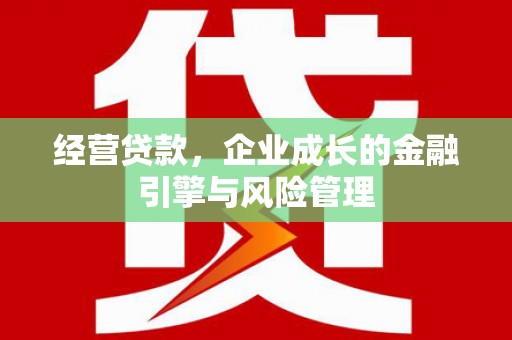 硚口经营贷款，企业成长的金融引擎与风险管理