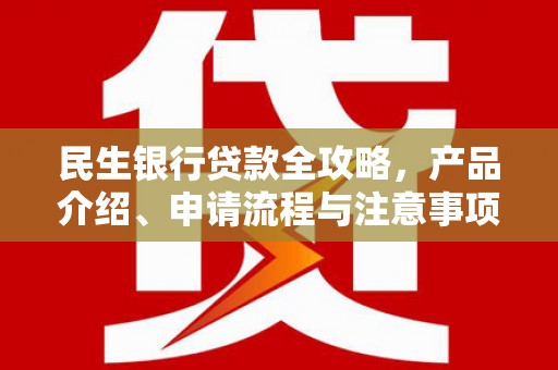 硚口民生银行贷款全攻略，产品介绍、申请流程与注意事项